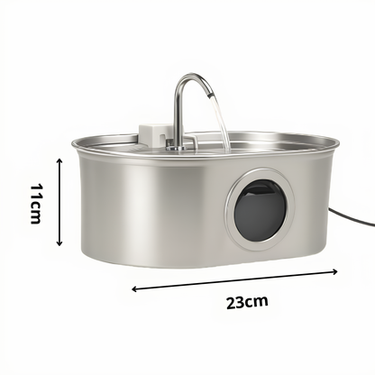 Fontaine à eau pour chat 3,2L – Silencieuse & filtrée – Inox anti-poils – Hydratation continue garantie