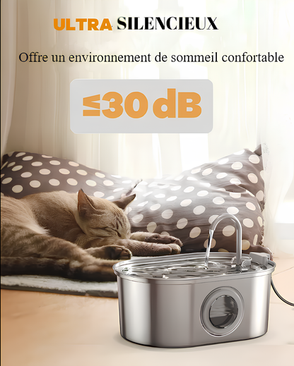 Fontaine à eau pour chat - Hydratation automatique, silencieuse et design moderne